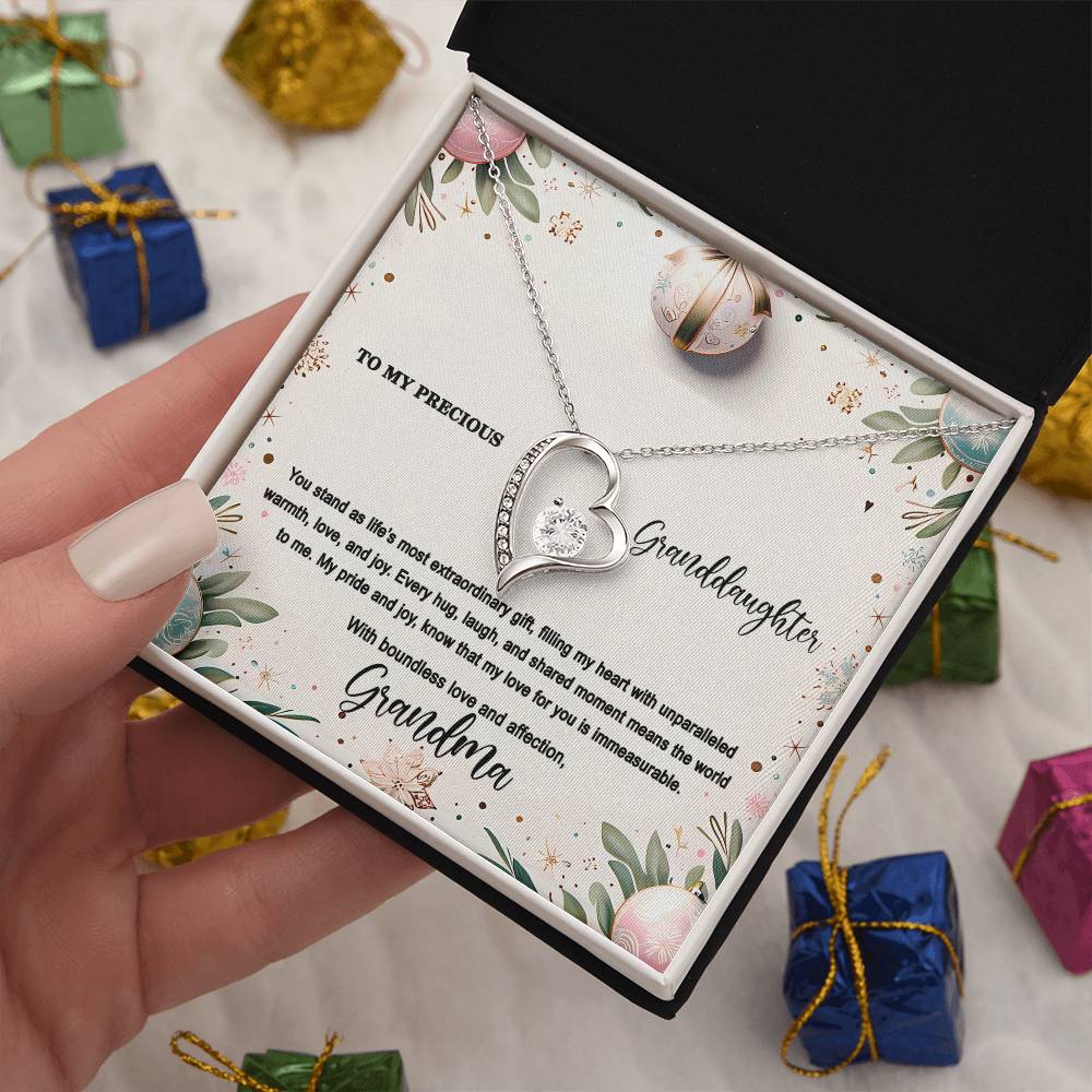 4048(b) Forever Love Necklace, Gift to my Granddaughter with Beautiful Message Card