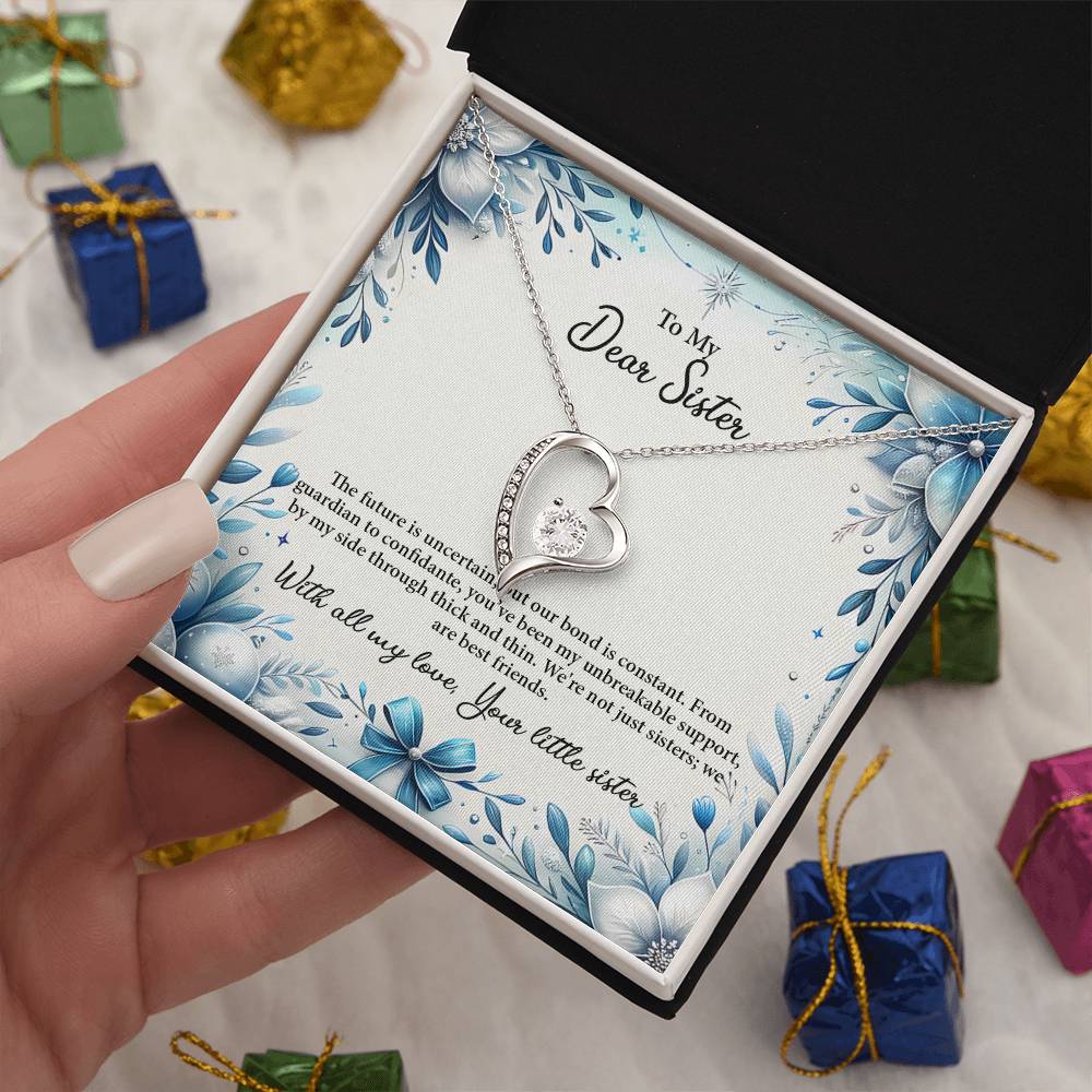 4050d Forever Love Necklace, Gift to my Sister with Beautiful Message Card