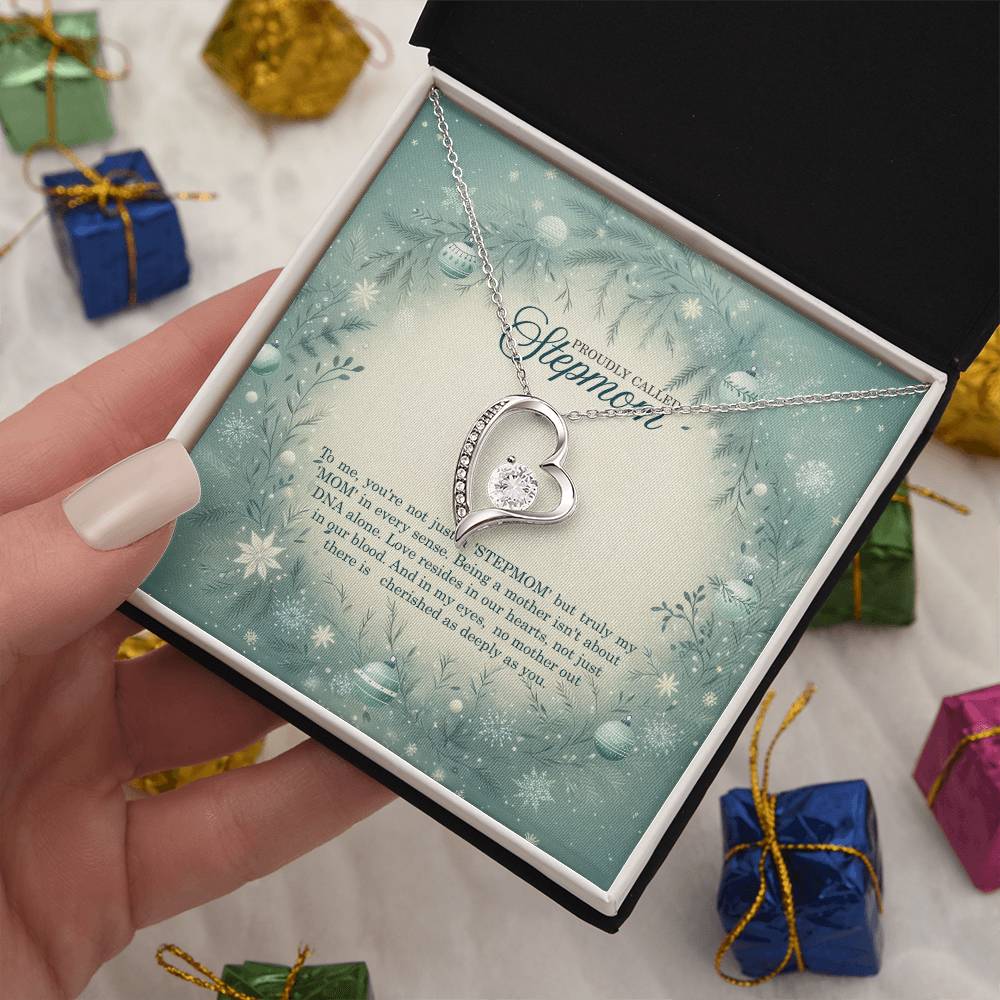 95320 b Forever Love Necklace, Gift to my Stepmom with Beautiful Message Card