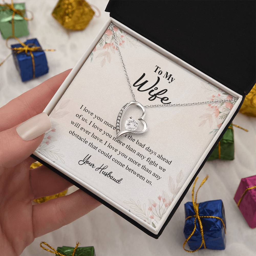 4025a Forever Love Necklace, Gift to my Wife with beautiful Message Card