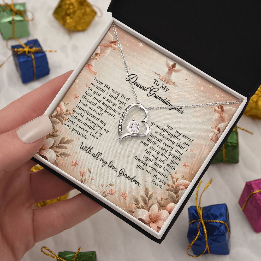 4052a Forever Love Necklace, Gift to my Granddaughter with Beautiful Message Card