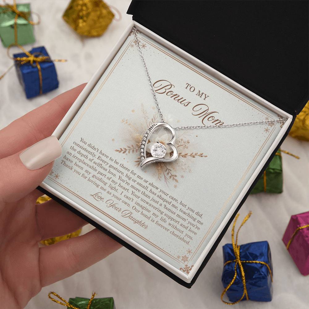 95318 a Forever Love Necklace, Gift to my Stepmom with Beautiful Message Card