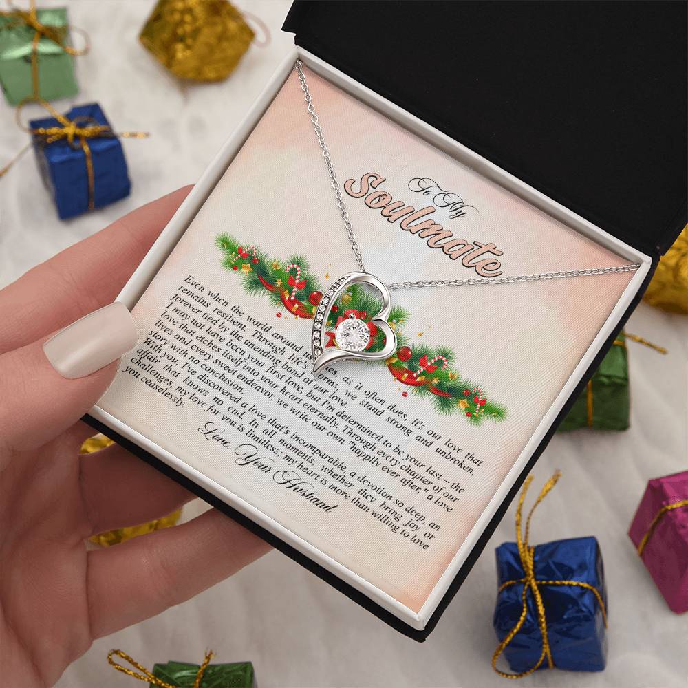 4009a Forever Love Necklace, Gift to My Soulmate with Beautiful Message Card