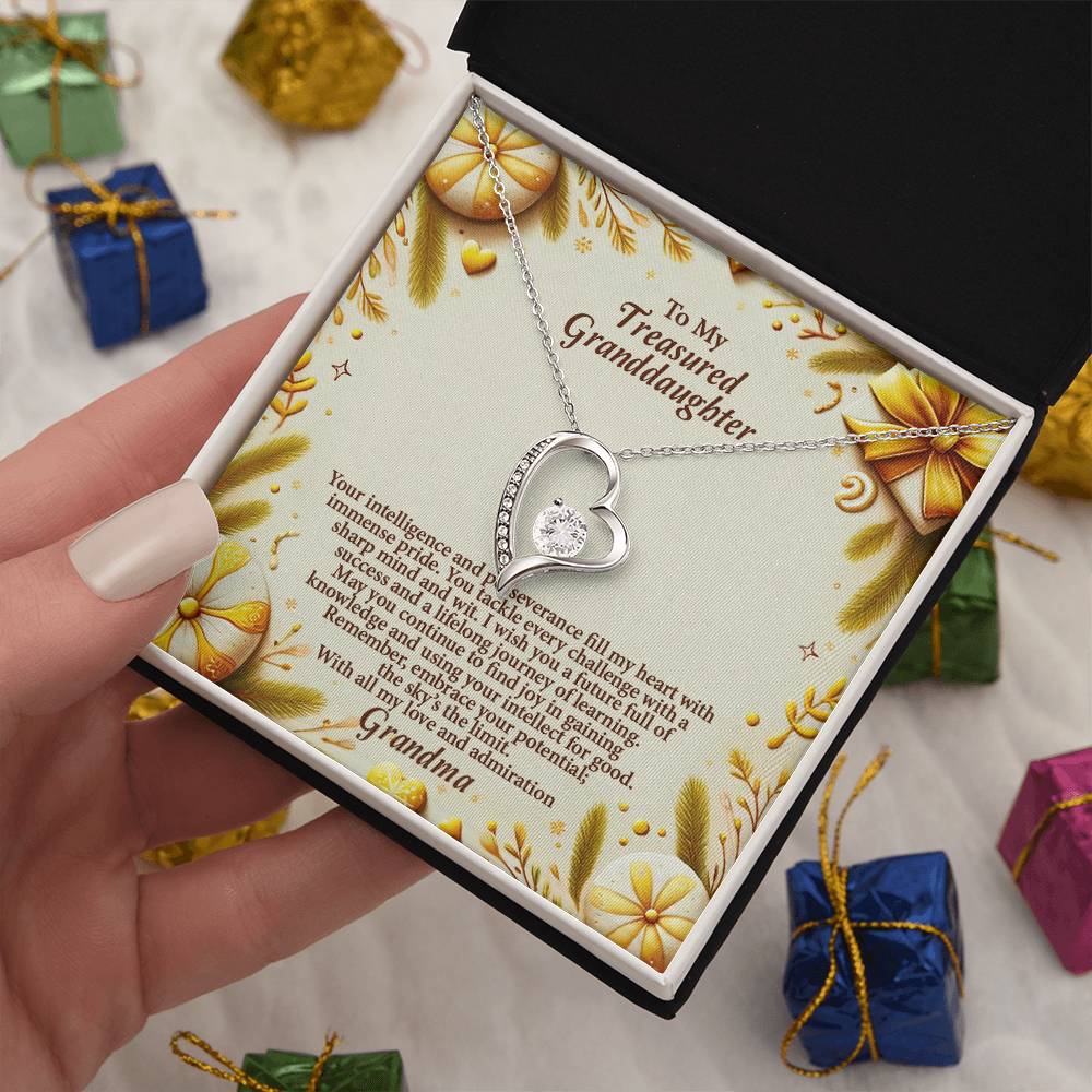 4056b Forever Love Necklace, Gift to my Granddaughter with Beautiful Message Card