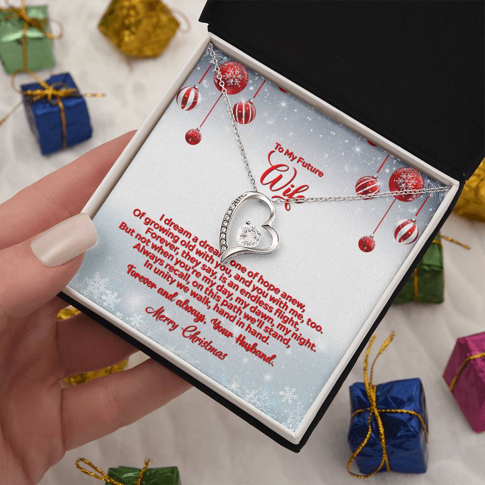 4012b Forever Love Necklace, Gift to my Wife with beautiful Message Card