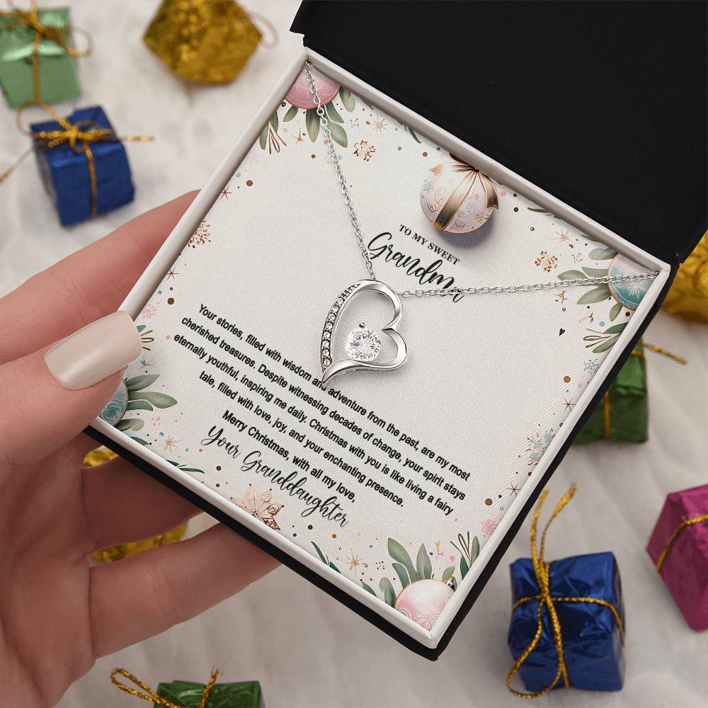 4048(c) Forever Love Necklace, Gift to my Grandma with Beautiful Message Card