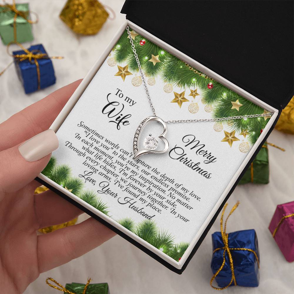 4004c Forever Love Necklace, Gift to my Wife with beautiful Message Card