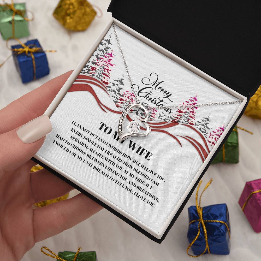 4016a Forever Love Necklace, Gift to my Wife with beautiful Message Card