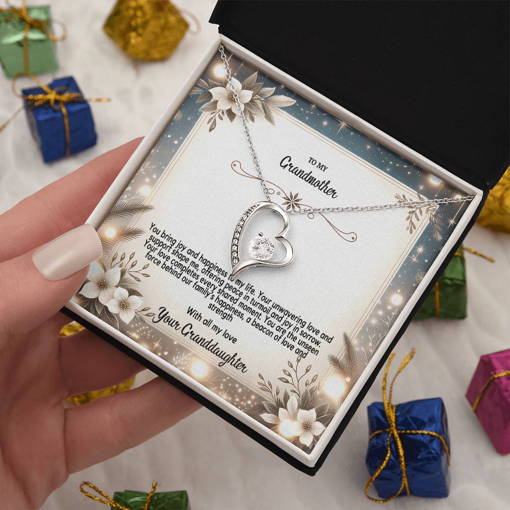 4055(b) Forever Love Necklace, Gift to my Grandma with Beautiful Message Card