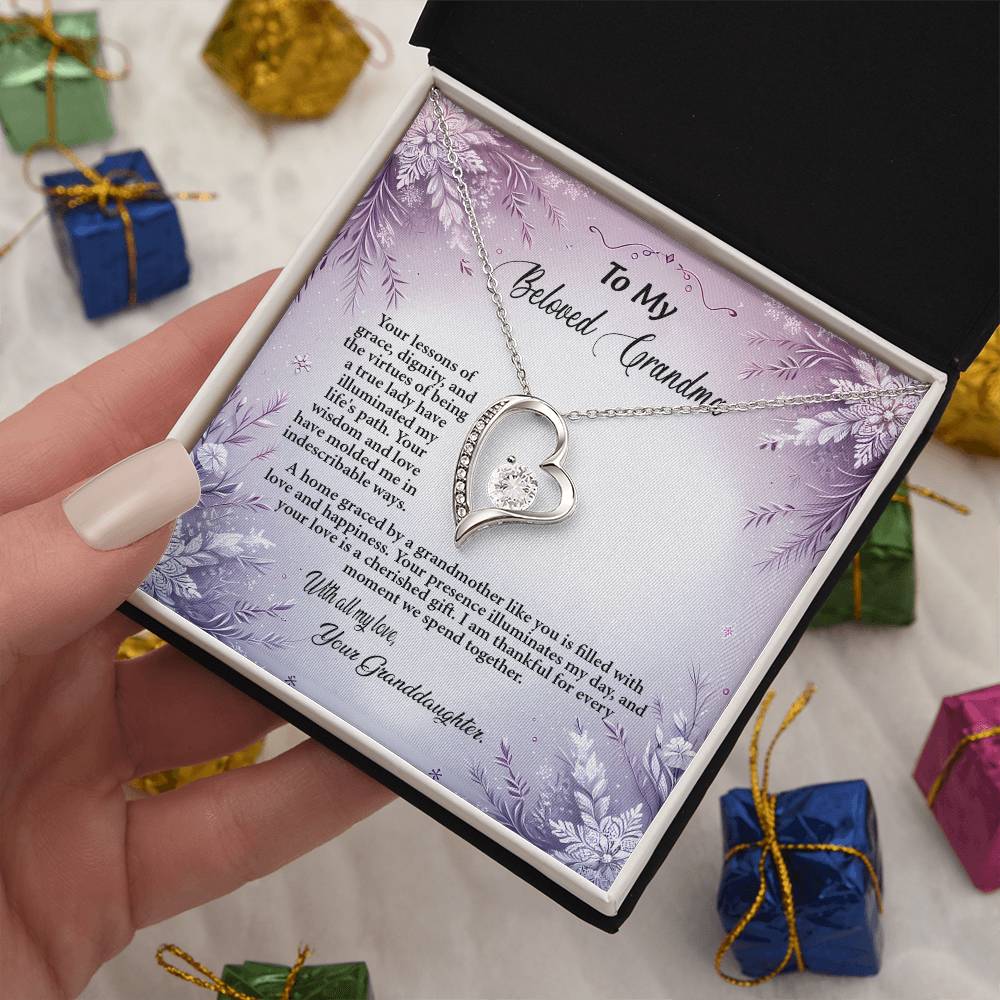 4054a Forever Love Necklace, Gift to my Grandma with Beautiful Message Card