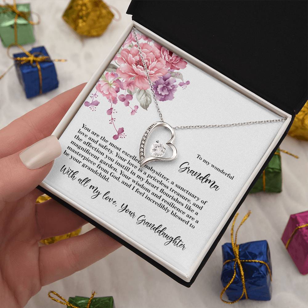 4027d Forever Love Necklace, Gift to my Grandma with Beautiful Message Card