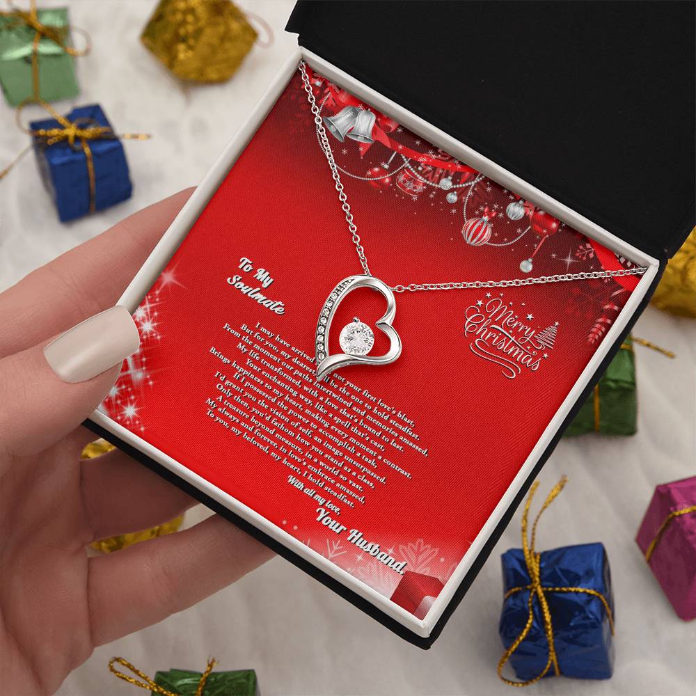 4007a Forever Love Necklace, Gift to My Soulmate with Beautiful Message Card