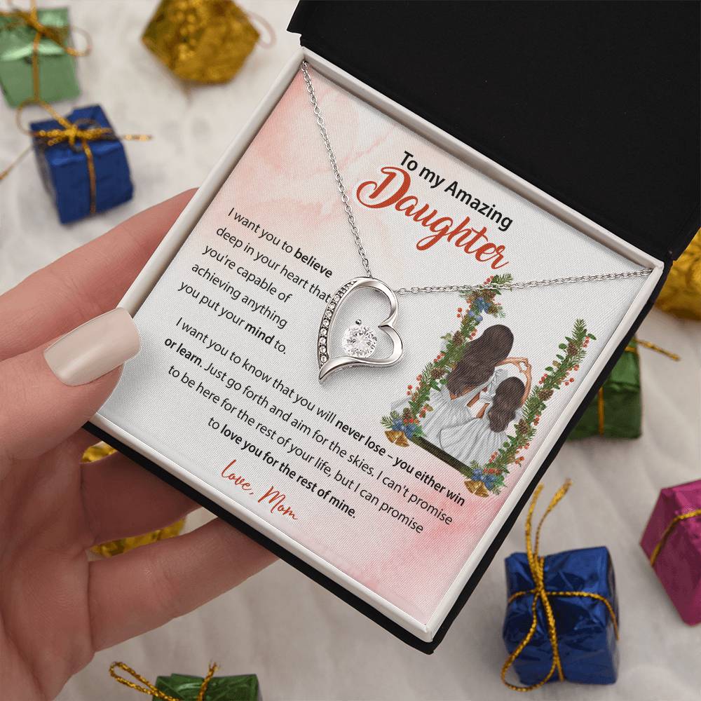 94683c Forever Love Necklace, Gift to my Daughter with Beautiful Message Card