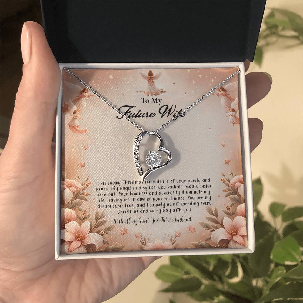 4052e Forever Love Necklace, Gift to my Future Wife with Beautiful Message Card