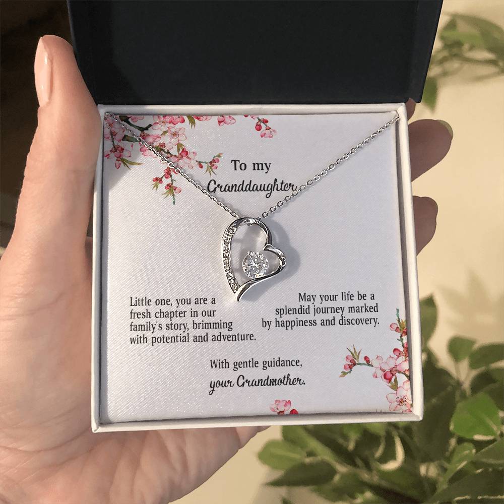 4039d Forever Love Necklace, Gift to my Granddaughter with Beautiful Message Card