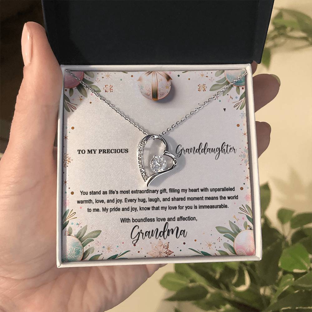 4048(b) Forever Love Necklace, Gift to my Granddaughter with Beautiful Message Card