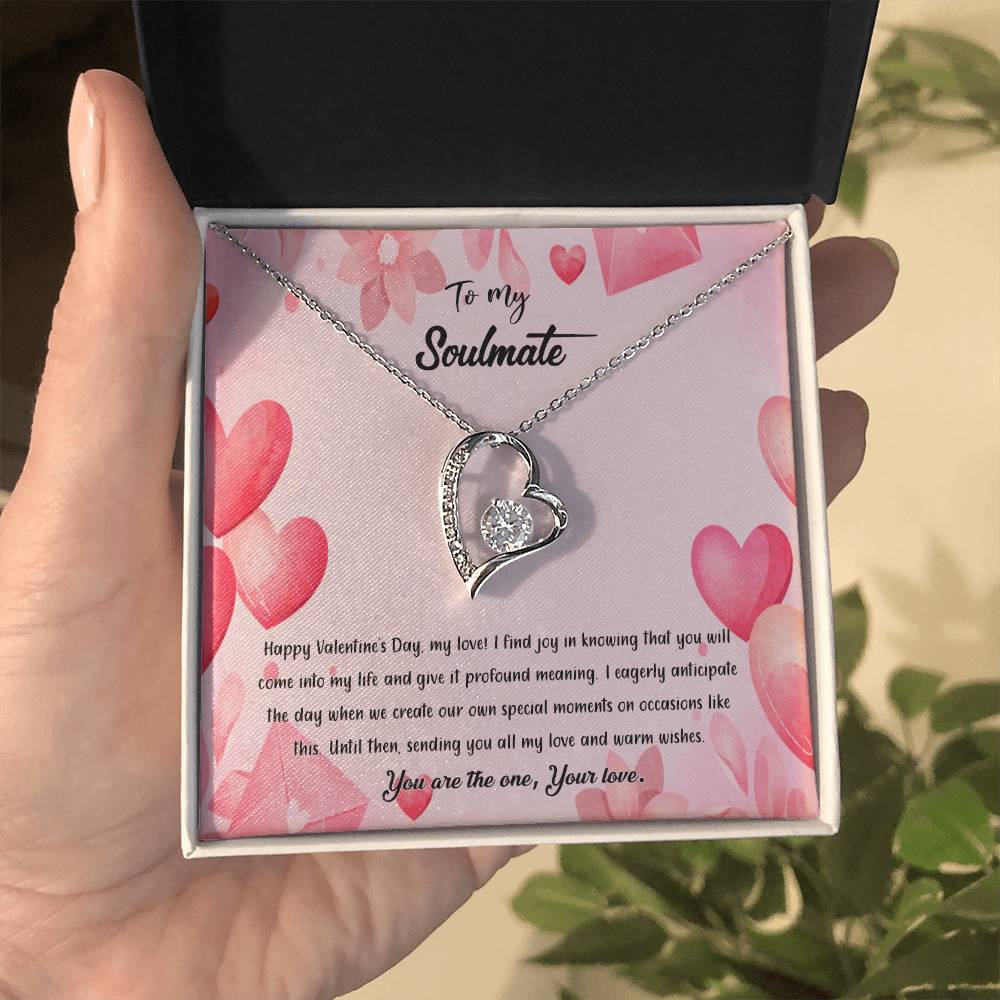 valentine-37b Forever Love Necklace, Gift to My Soulmate with Beautiful Message Card