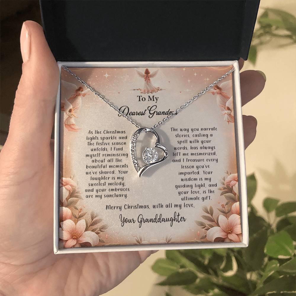 4052c Forever Love Necklace, Gift to my Grandma with Beautiful Message Card