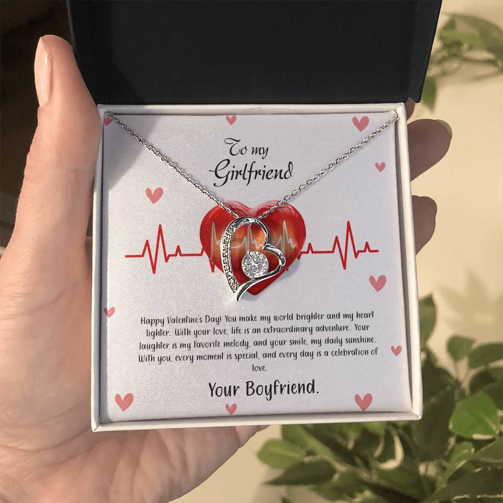 valentine-33c Forever Love Necklace, Gift to my Girlfriend with Beautiful Message Card