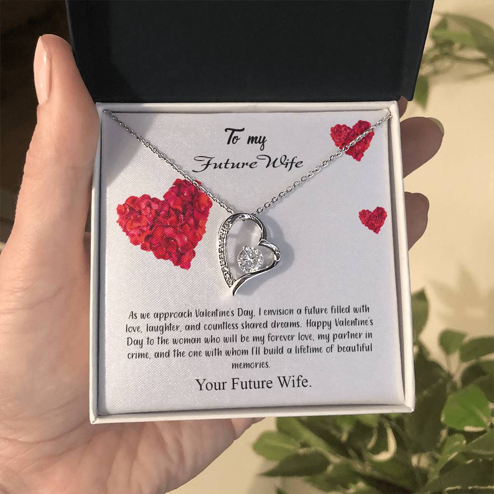 valentine-17d Forever Love Necklace, Gift to my Future Wife with Beautiful Message Card