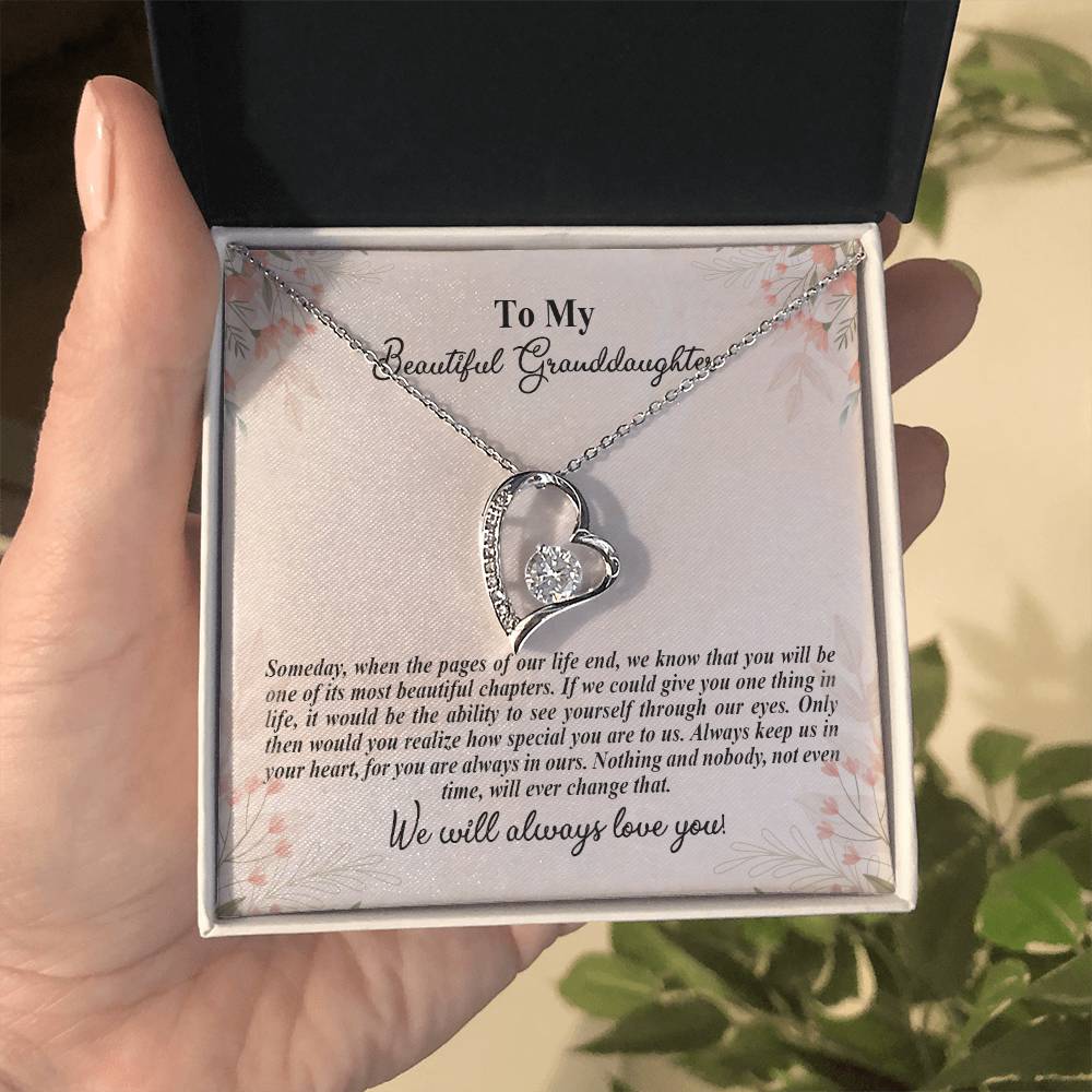 4025d Forever Love Necklace, Gift to my Granddaughter with Beautiful Message Card