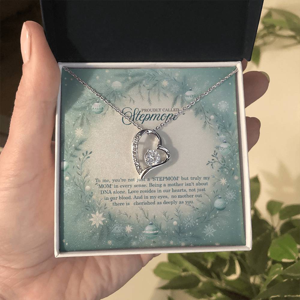 95320 b Forever Love Necklace, Gift to my Stepmom with Beautiful Message Card