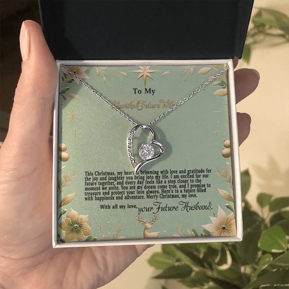 4047c Forever Love Necklace, Gift to my Future Wife with Beautiful Message Card