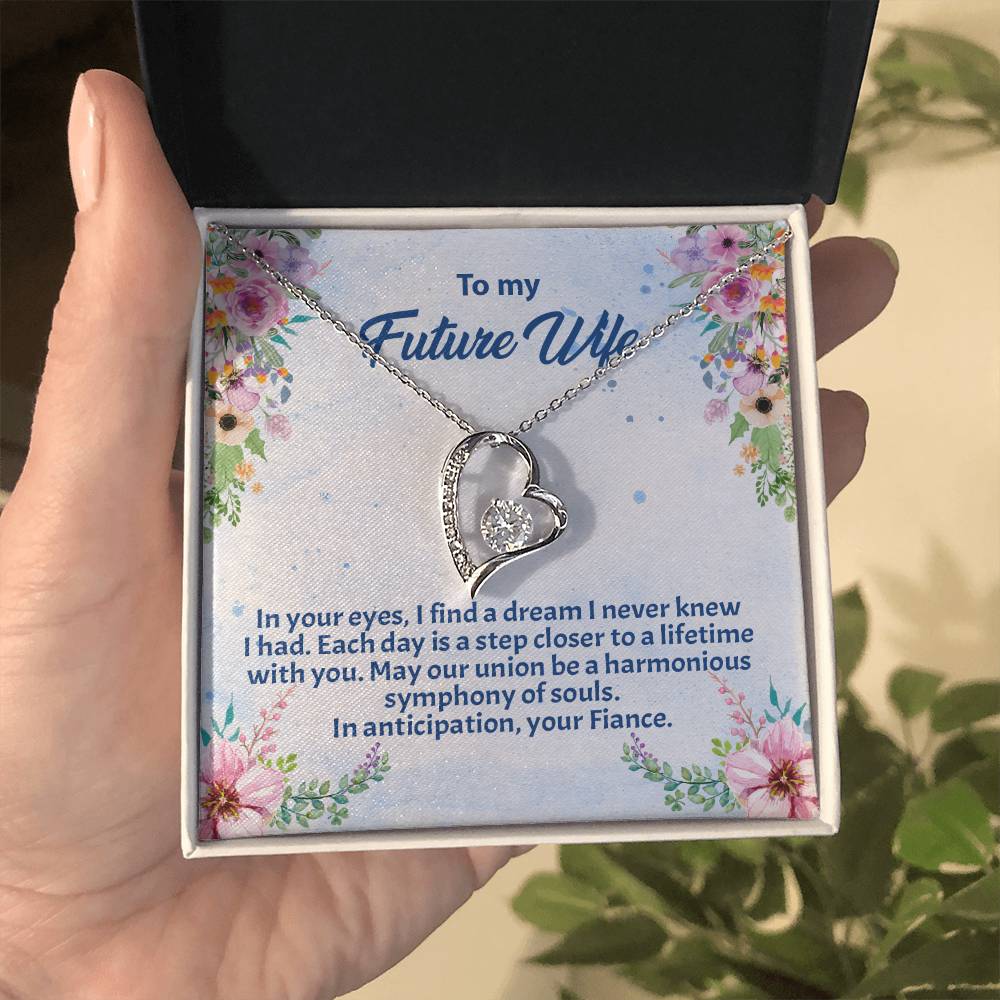 4038c Forever Love Necklace, Gift to my Future Wife with Beautiful Message Card