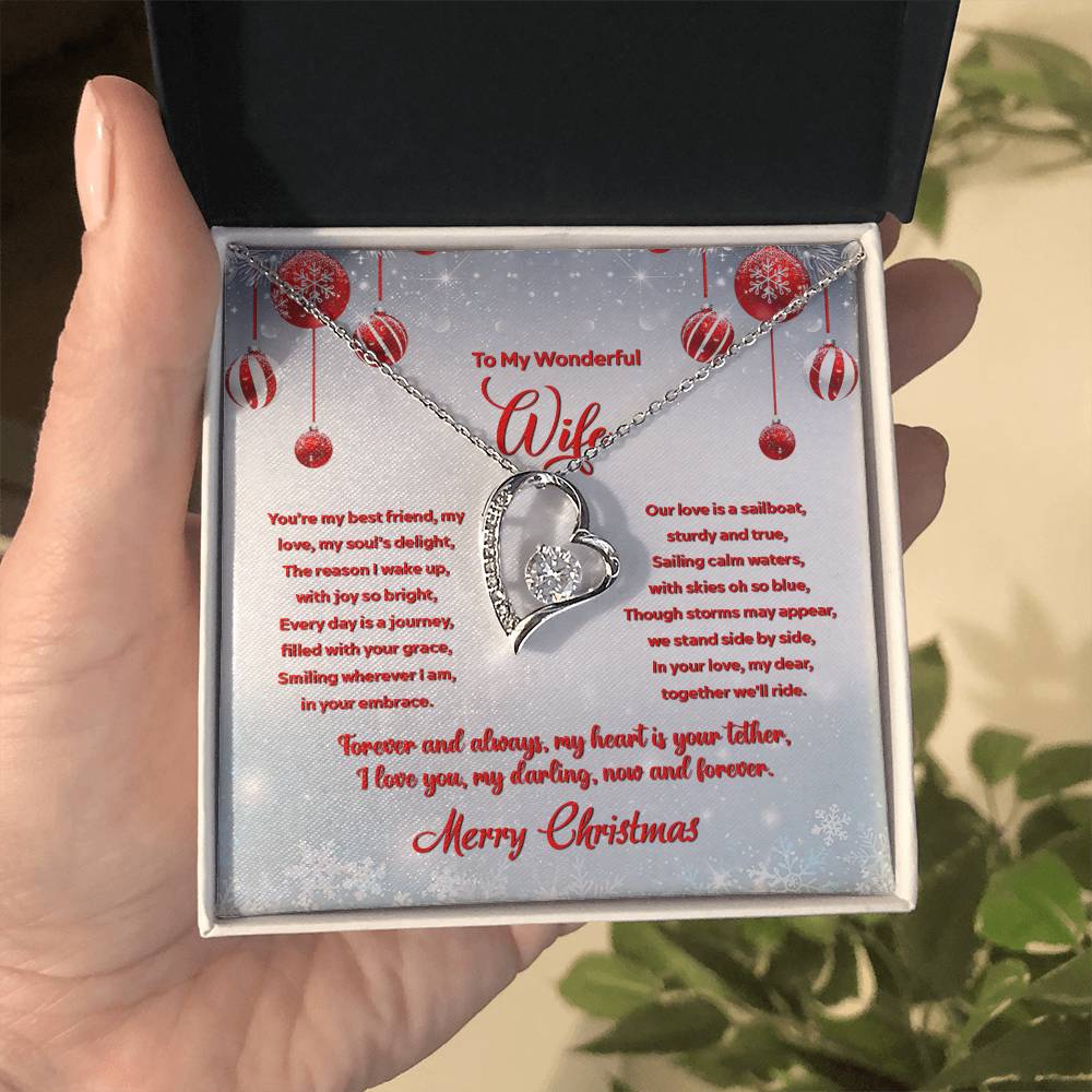 4012c Forever Love Necklace, Gift to my Wife with beautiful Message Card