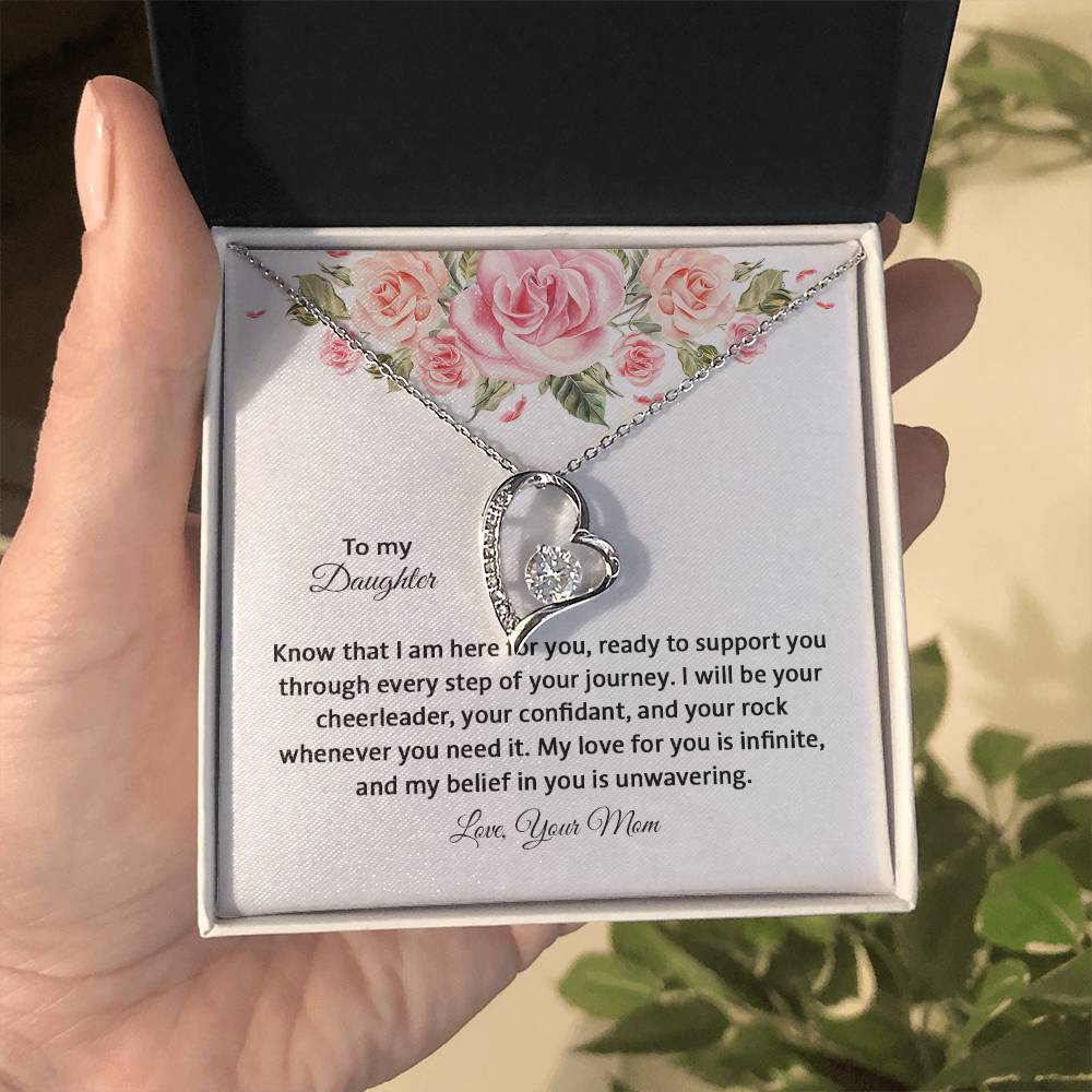 4031e Forever Love Necklace, Gift to my Daughter with Beautiful Message Card