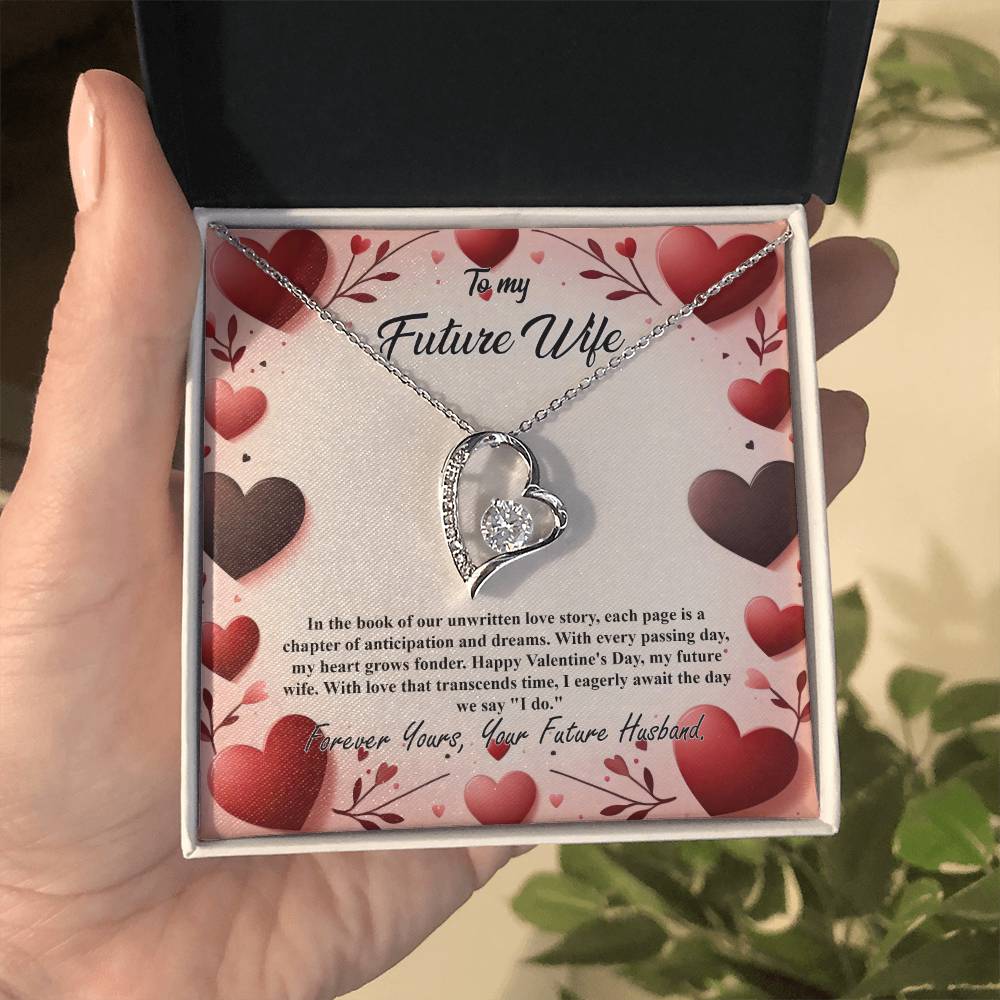 Valentine-st7d Forever Love Necklace, Gift to my Future Wife with Beautiful Message Card