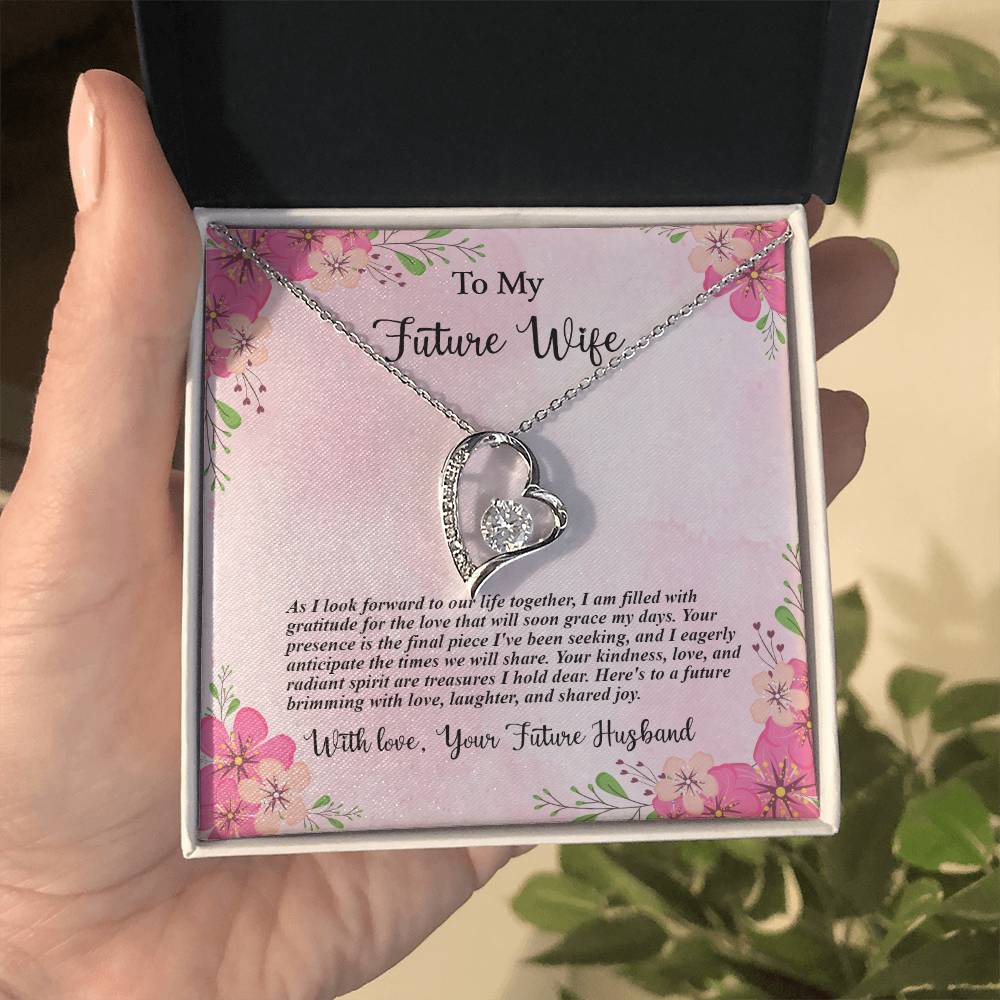 4035b Forever Love Necklace, Gift to my Future Wife with Beautiful Message Card