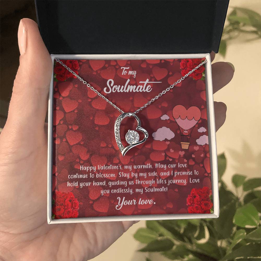 valentine-27b Forever Love Necklace, Gift to My Soulmate with Beautiful Message Card