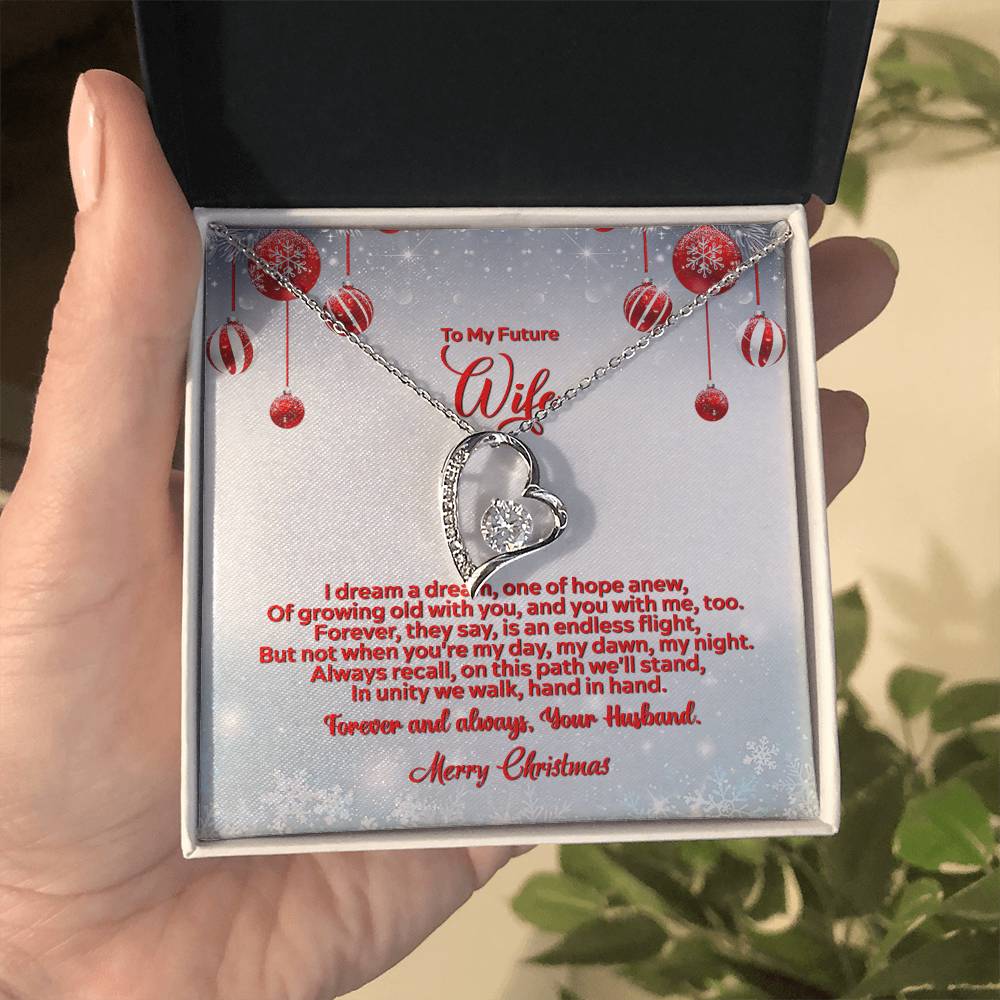 4012b Forever Love Necklace, Gift to my Wife with beautiful Message Card