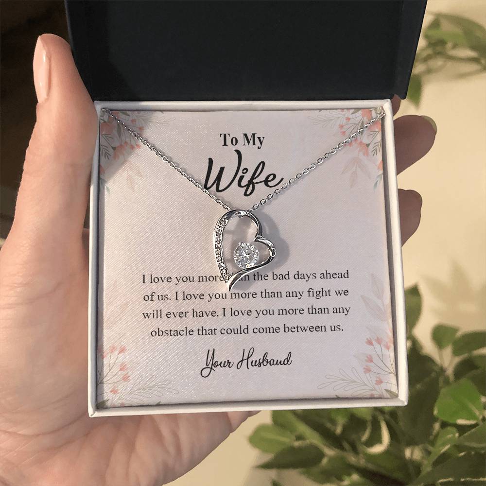 4025a Forever Love Necklace, Gift to my Wife with beautiful Message Card