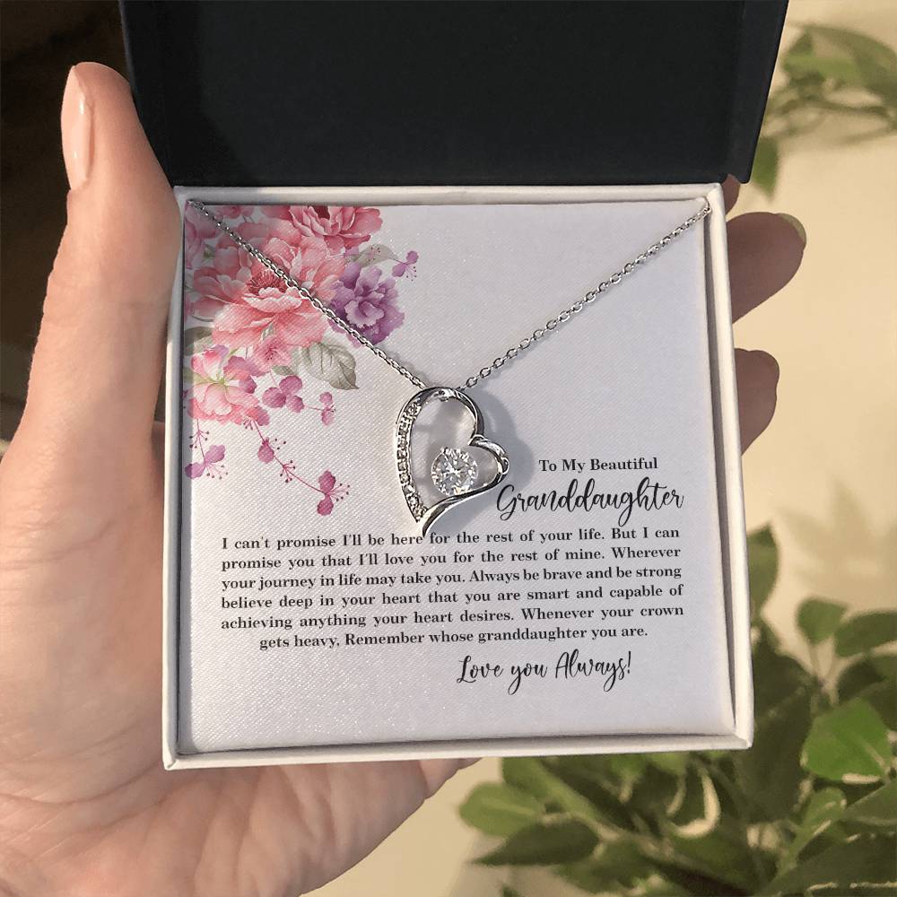 4027c Forever Love Necklace, Gift to my Granddaughter with Beautiful Message Card