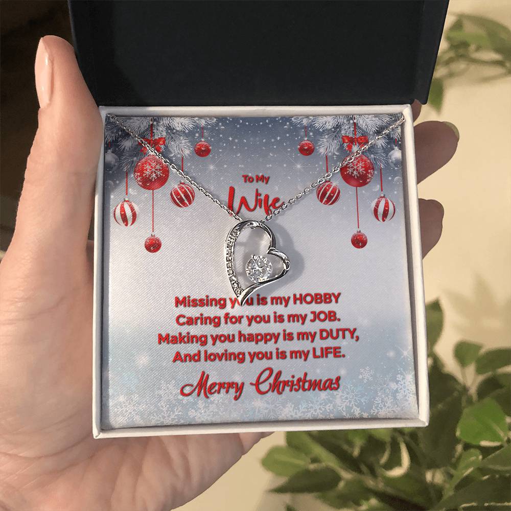 4012 Forever Love Necklace, Gift to my Wife with beautiful Message Card