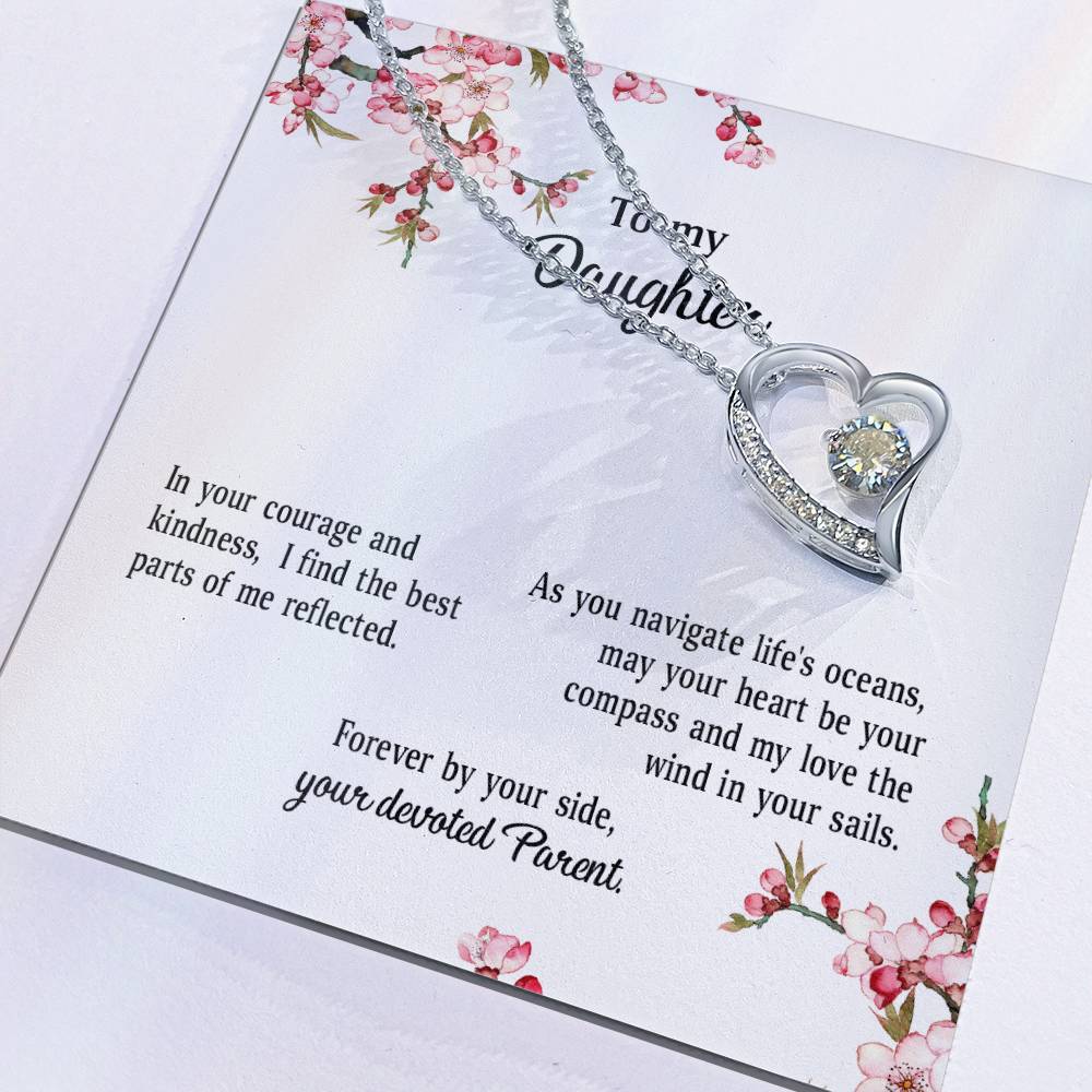 4039a Forever Love Necklace, Gift to my Daughter with Beautiful Message Card