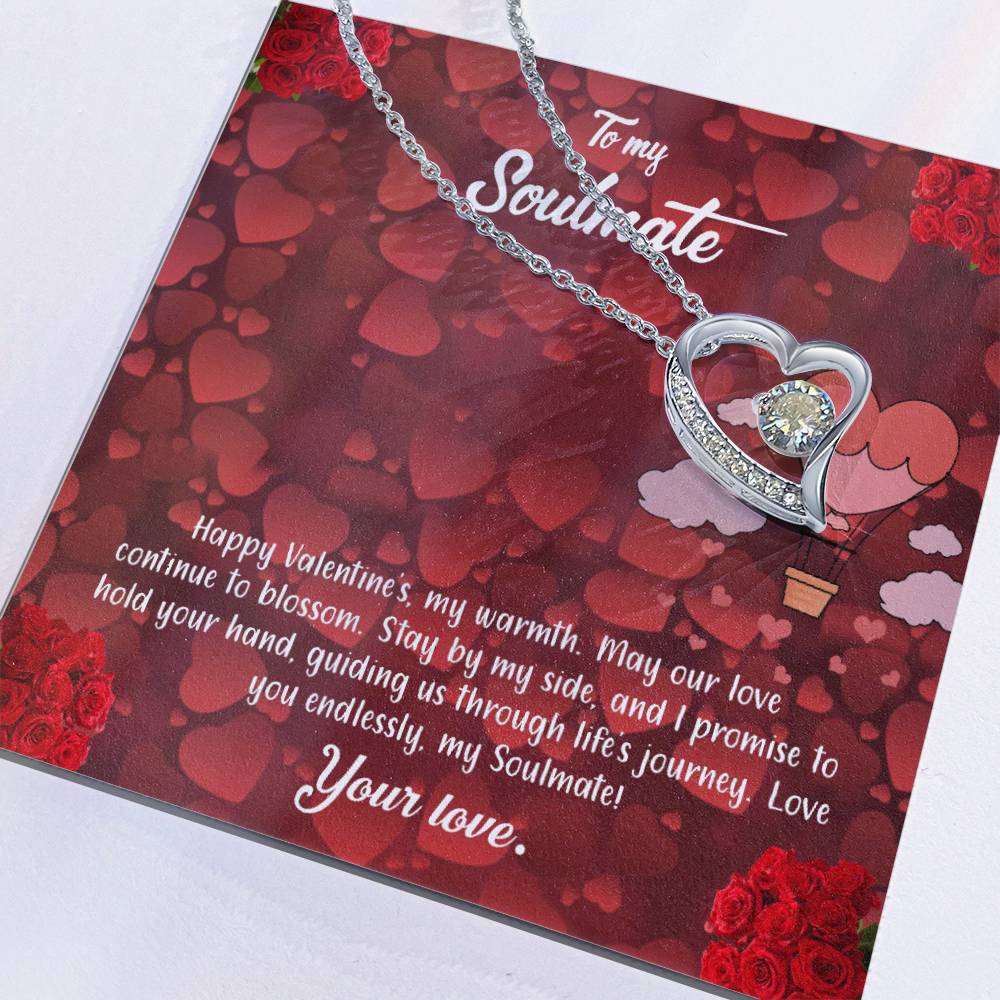 valentine-27b Forever Love Necklace, Gift to My Soulmate with Beautiful Message Card