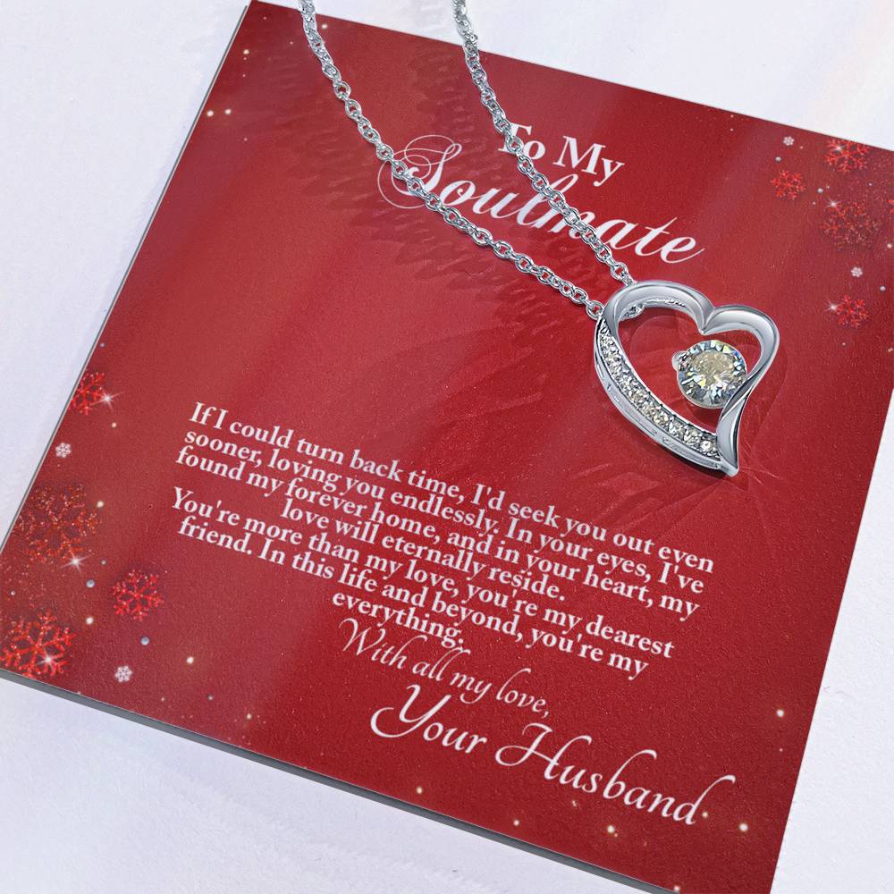 4005a Forever Love Necklace, Gift to My Soulmate with Beautiful Message Card