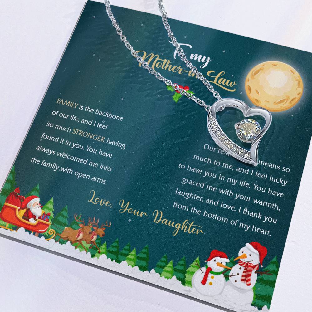 94314c Forever Love Necklace, Gift to my Stepmom with Beautiful Message Card