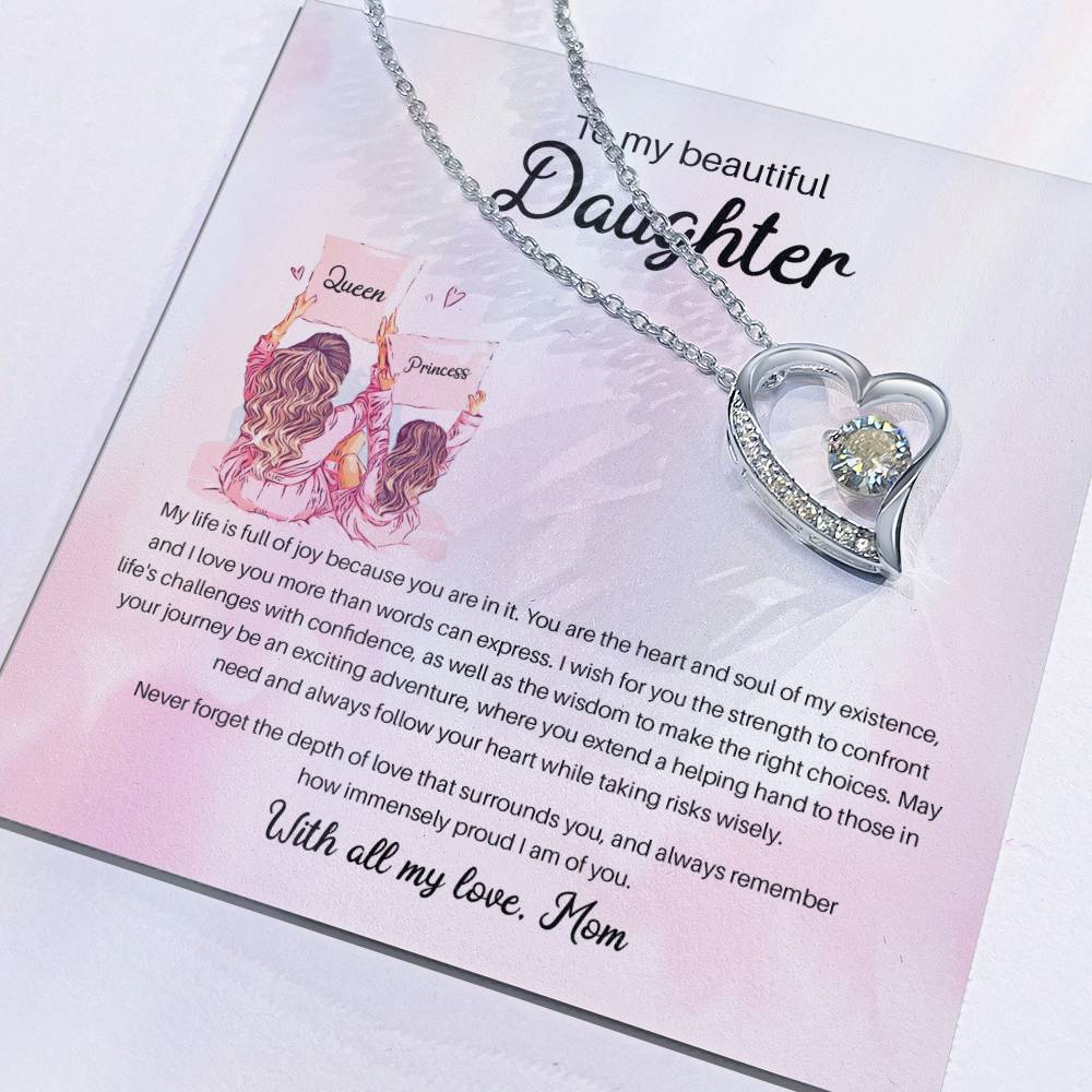 94941 a Forever Love Necklace, Gift to my Daughter with Beautiful Message Card