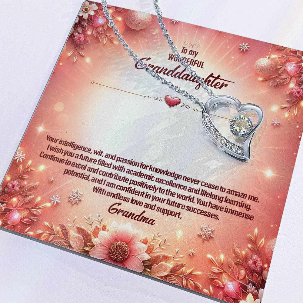 4051a Forever Love Necklace, Gift to my Granddaughter with Beautiful Message Card