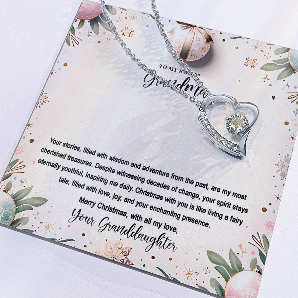 4048(c) Forever Love Necklace, Gift to my Grandma with Beautiful Message Card