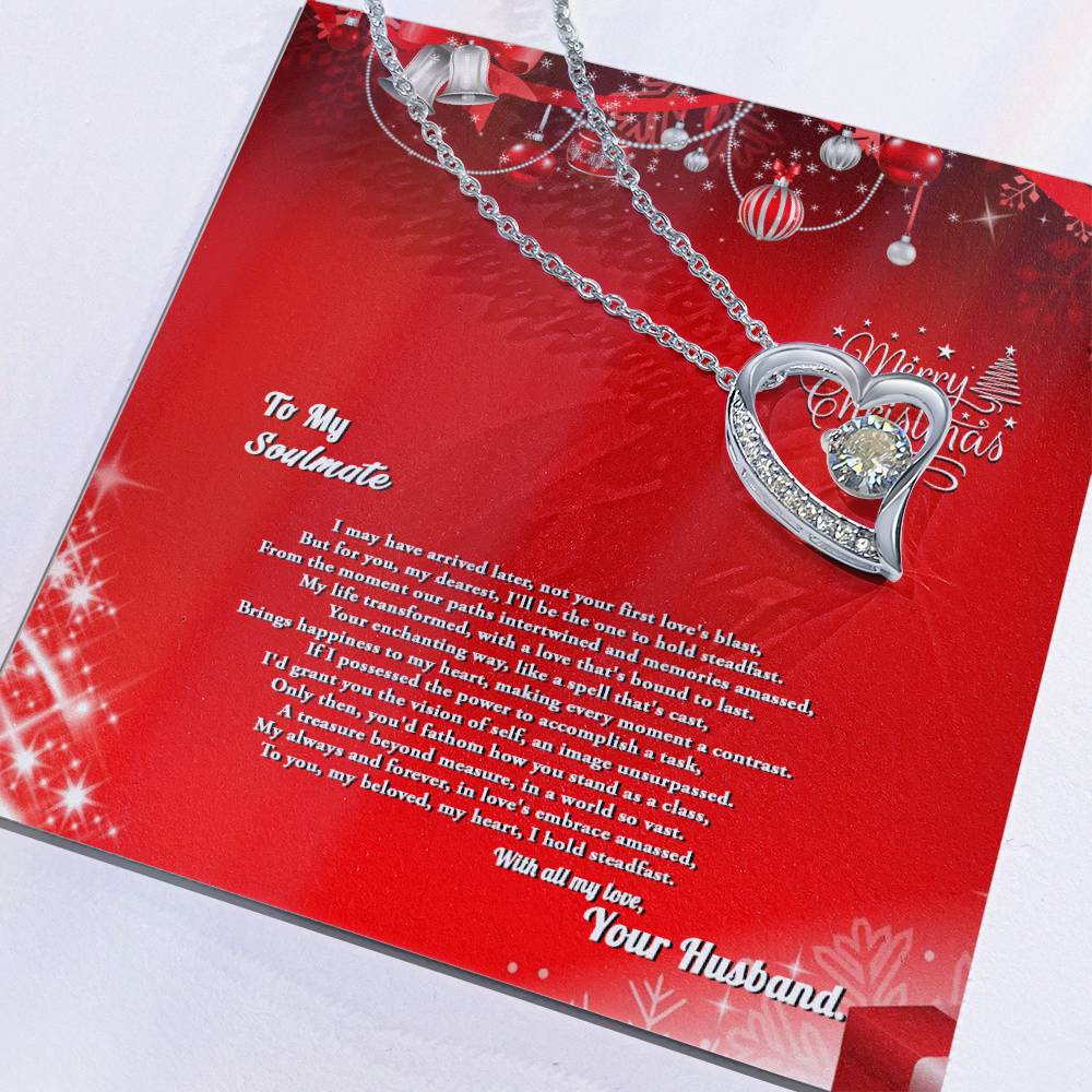 4007a Forever Love Necklace, Gift to My Soulmate with Beautiful Message Card