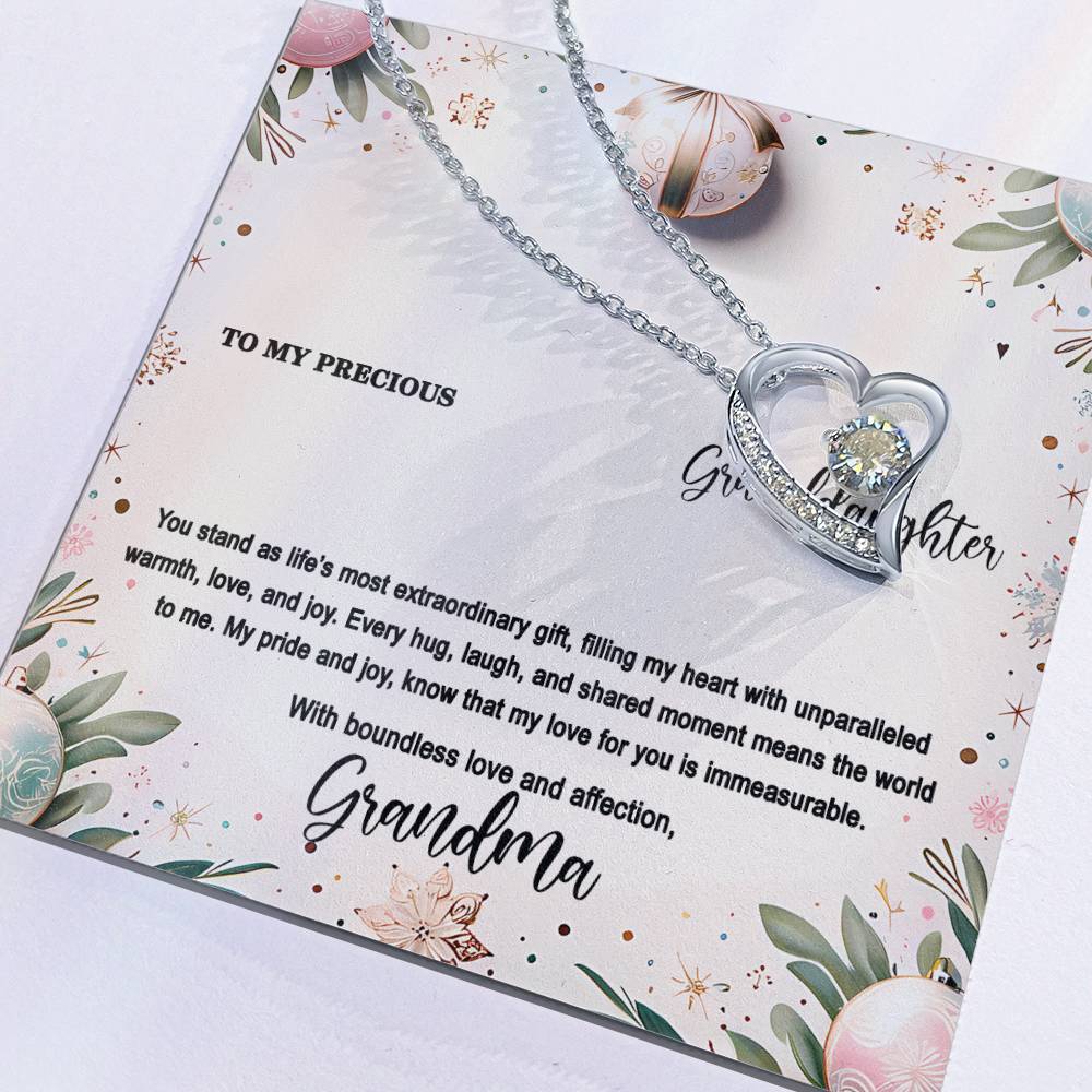 4048(b) Forever Love Necklace, Gift to my Granddaughter with Beautiful Message Card