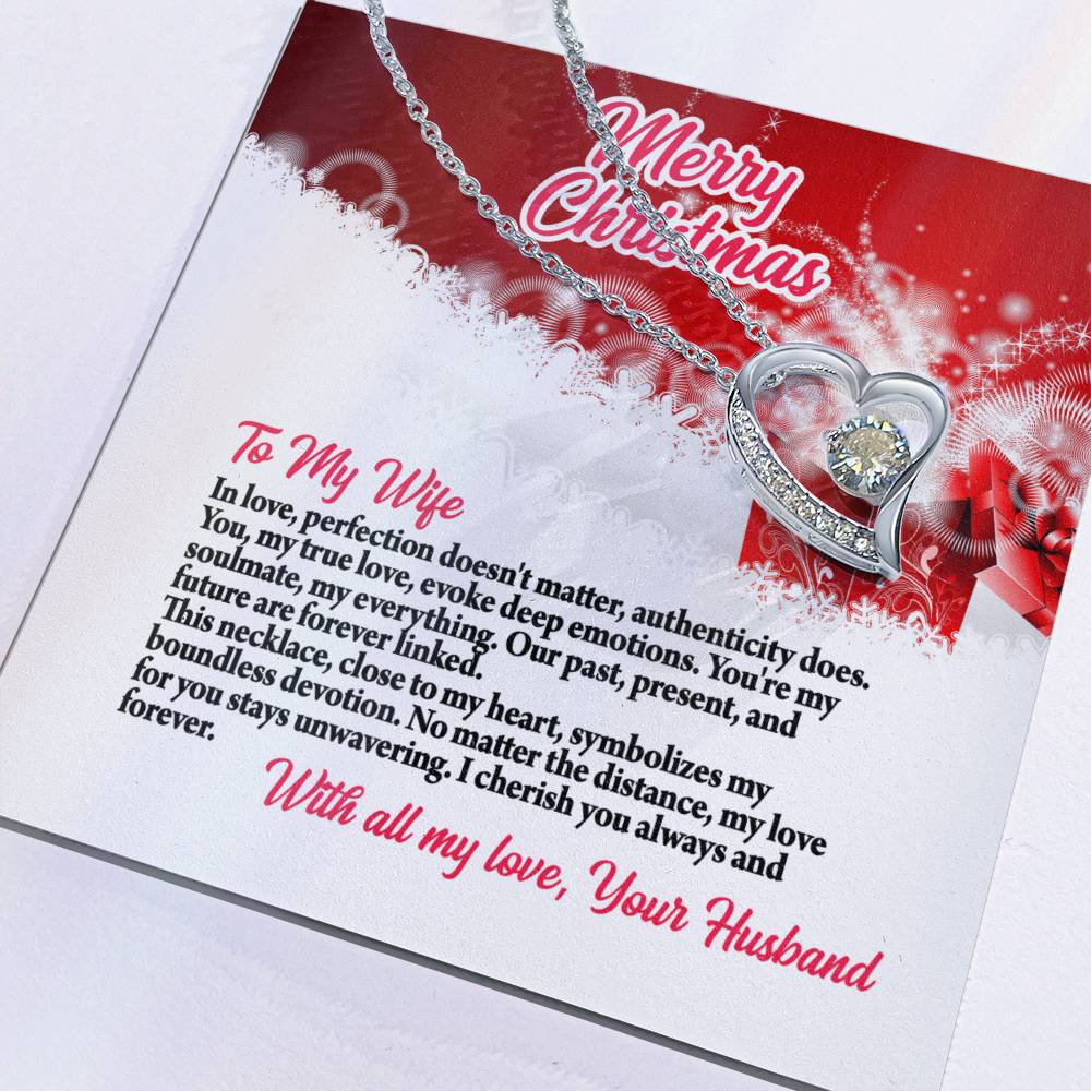 4003b Forever Love Necklace, Gift to my Wife with beautiful Message Card