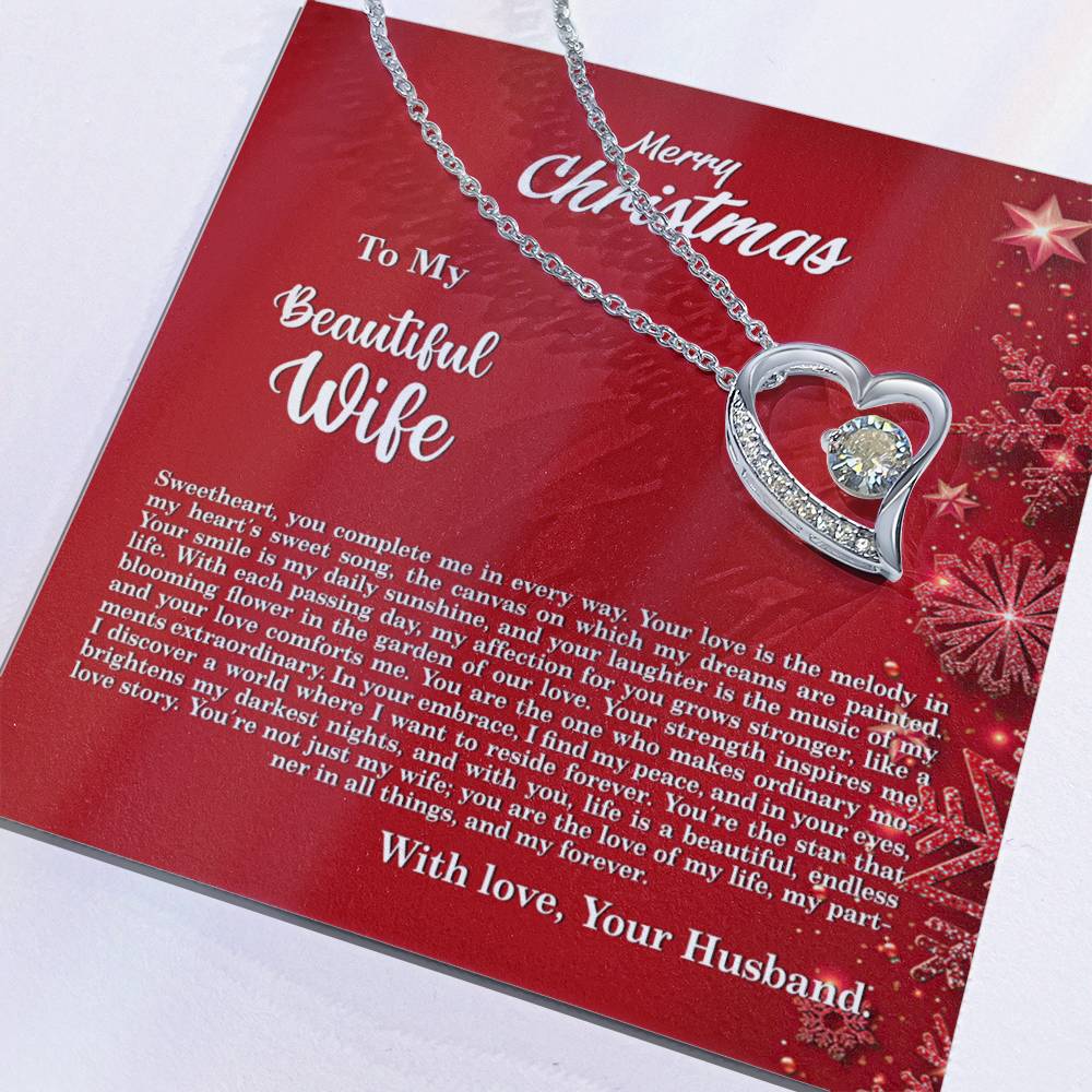 4013c Forever Love Necklace, Gift to my Wife with beautiful Message Card