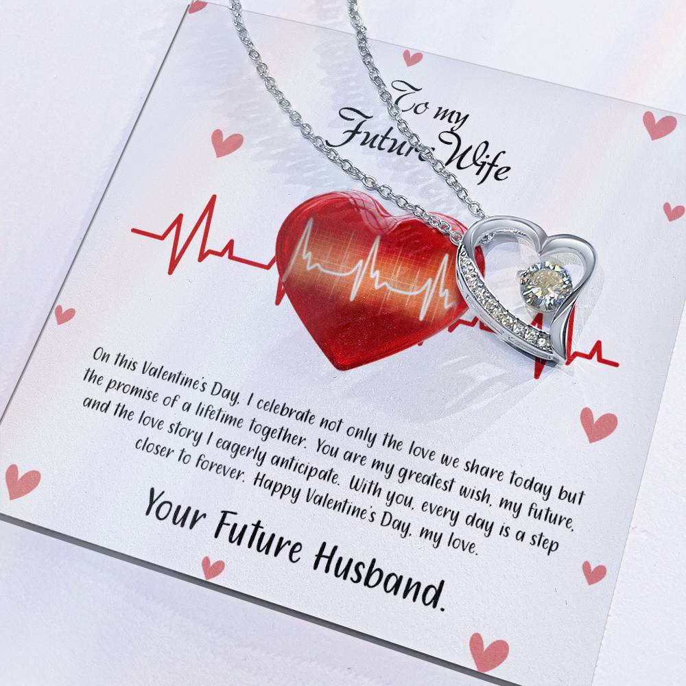 valentine-33d Forever Love Necklace, Gift to my Future Wife with Beautiful Message Card