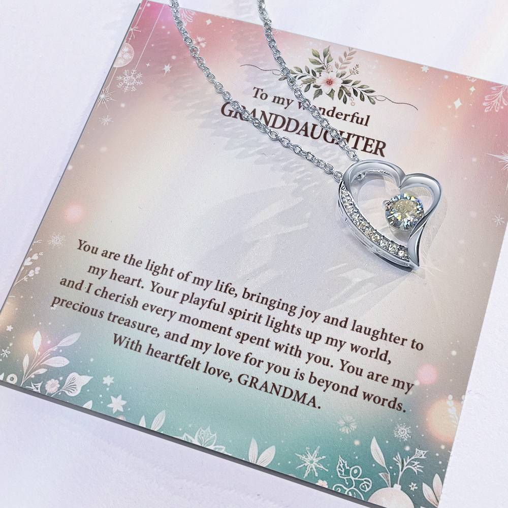 4057a Forever Love Necklace, Gift to my Granddaughter with Beautiful Message Card